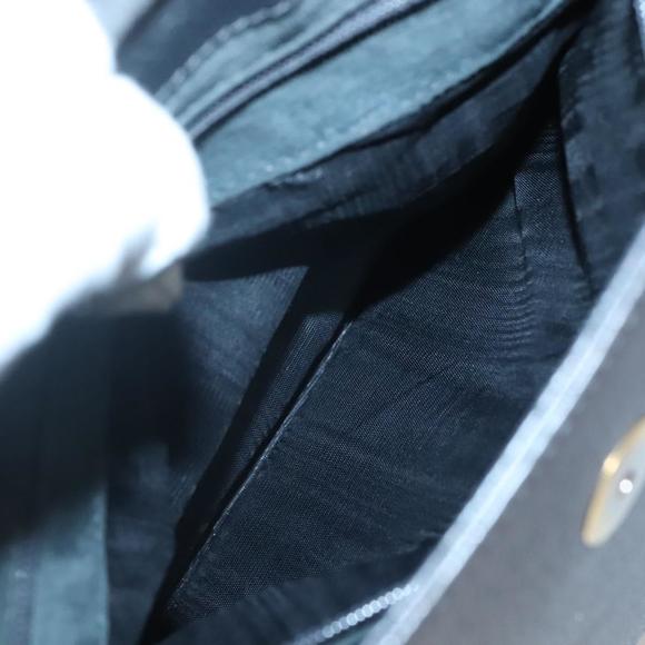 GUCCI Bamboo Hand Bag Leather Gold Charcoal gray 001 3444 1887 Auth 138139 - Picture 11 of 16